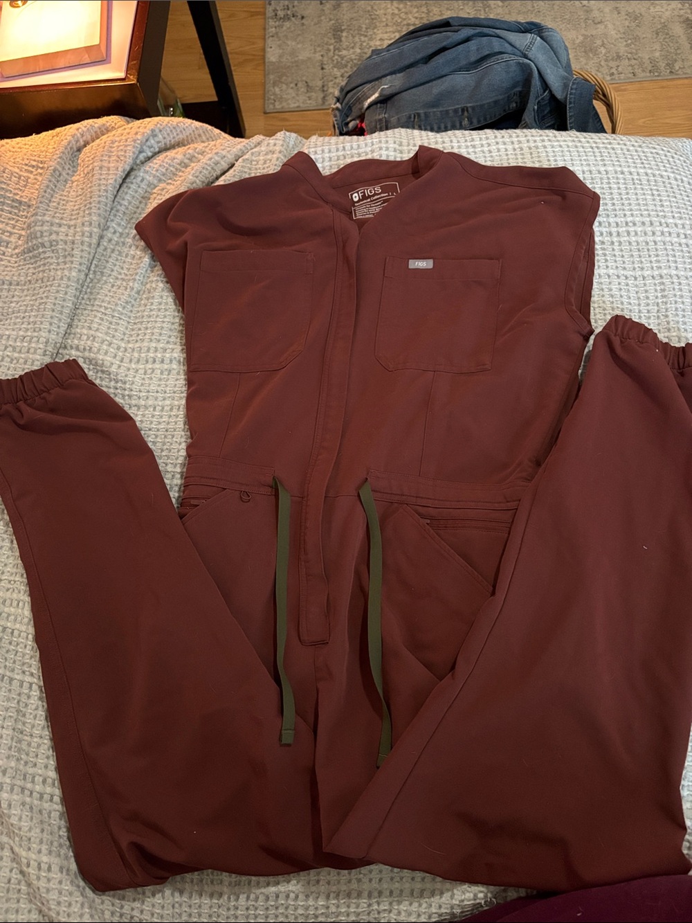 FIGS Brown Red One-Piece Scrub Jumpsuit – Technical Collection